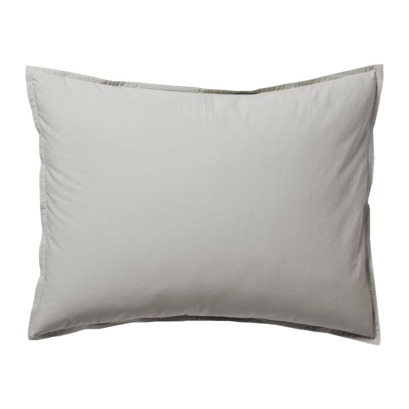 West Elm Organic Washed Cotton Percale Plain Quilt Pillowcase Standard image number 0